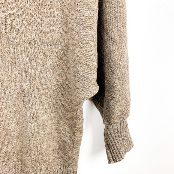 Long Sleeve Brown Knit Crewneck Sweater - Picture 5 of 8